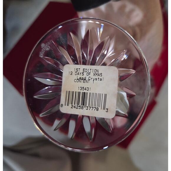 New 1st Ed Waterford Crystal 12 Days of Christmas Partridge Champagne Flute - Picture 9 of 11